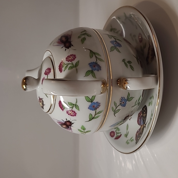 Adeline porcell Anafine tea for one set teacup and saucer and pot - Picture 6 of 10